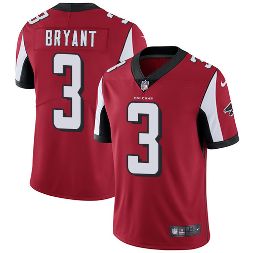 Nike Falcons #3 Matt Bryant Red Team Color Men's Stitched NFL Vapor Untouchable Limited Jersey